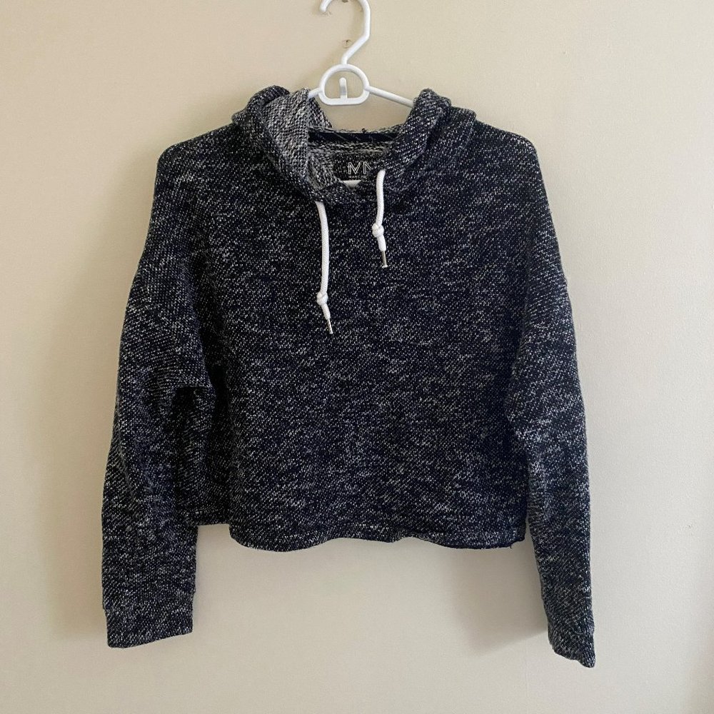 Marc New York Performance Cropped Black Hoodie - Size Medium